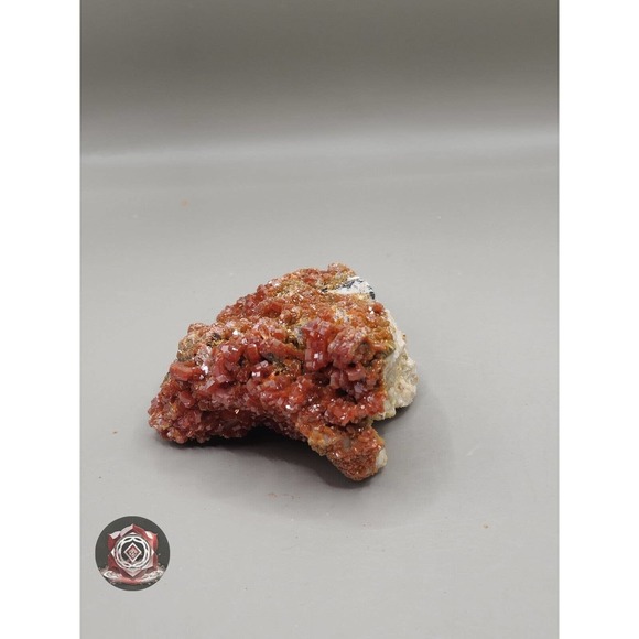 Natural Vanadinite Druzy Cluster With Barite Grade AAA Moroccan Mystery Crystal. - Picture 8 of 12